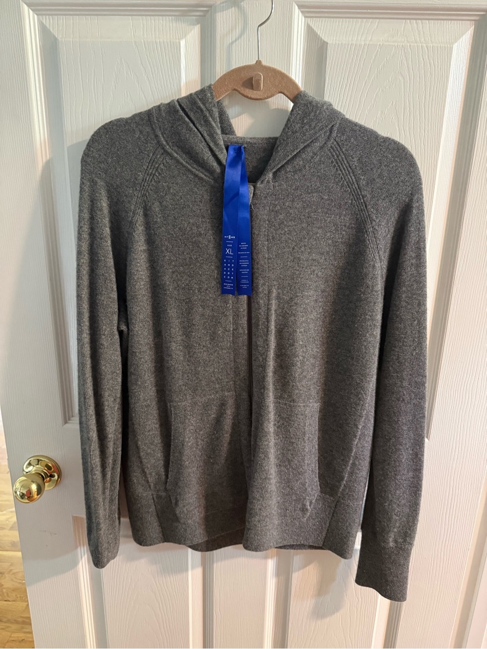 Kit and Ace Gray Hooded Zip Sweater - Soft Casual Knit size XL